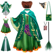 Hocus Pocus 2 Halloween Costume Child Sanderson Sisters Party Dresses Winifred Witch Costumes Children