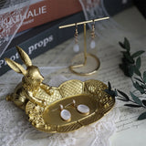 Golden Bunny Butler Home Decor