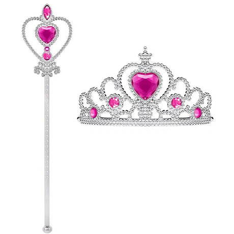 Mermaid Accessories Gloves Wand Crown Jewellery Set Wig Necklace Braid Cosplay Halloween Birthday Party