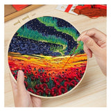 DIY Floral Landscapes Beginner Embroidery Set With Hoop DIY Craft Kits