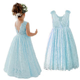 Girls Lace Bohemian Long Photoshoot Dresses