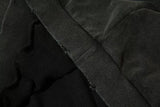 Fangs Ripped Patch Mens Hoodie Sweatshirt Y2K Grunge Hooded Streetwear