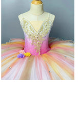 Sunrise Professional Ballet Tutu Girls Pink Tulle Ballerina Performance Dance Clothes Women Girls