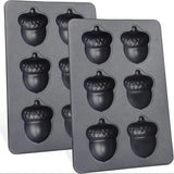Mushroom Shape Cake Pan 6-Cavity Non-stick Heavy Carbon Steel Cookies Jelly Molds Chocolate Madeleine Pastry Molds Baking Supplies