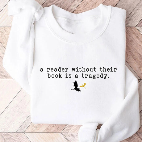 Tragedy Sweatshirt Fourth Wing Book Lover Sweater Long Sleeve Fleece Jumper