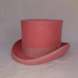 100% Wool Flat Top Hats Solid Colours Wide Ribbon Magician Performance Hat