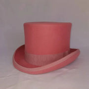 100% Wool Flat Top Hats Solid Colours Wide Ribbon Magician Performance Hat