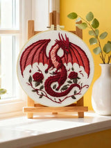 Red Dragon DIY Embroidery Kit for Beginners
