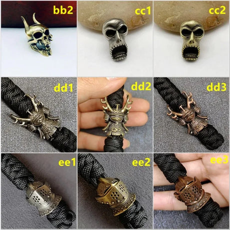 Warriror Helmets Paracord Beads Lanyard Dreadlock Beard Bead