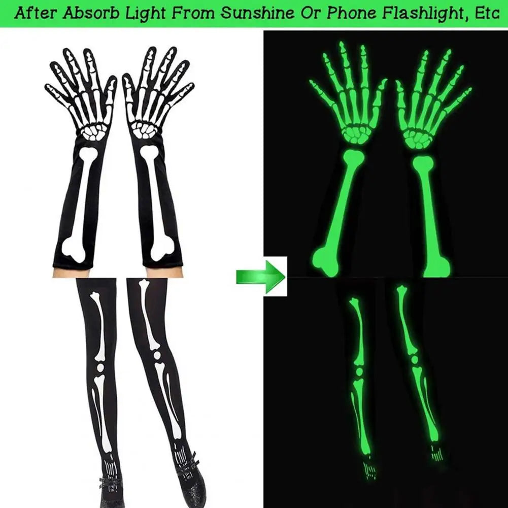 Glow in the Dark Skeleton Gloves and Socks