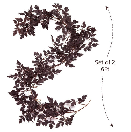 Artificial Foliage Black Hanging Vine Gothic DIY Fake Plant For Halloween Decoration