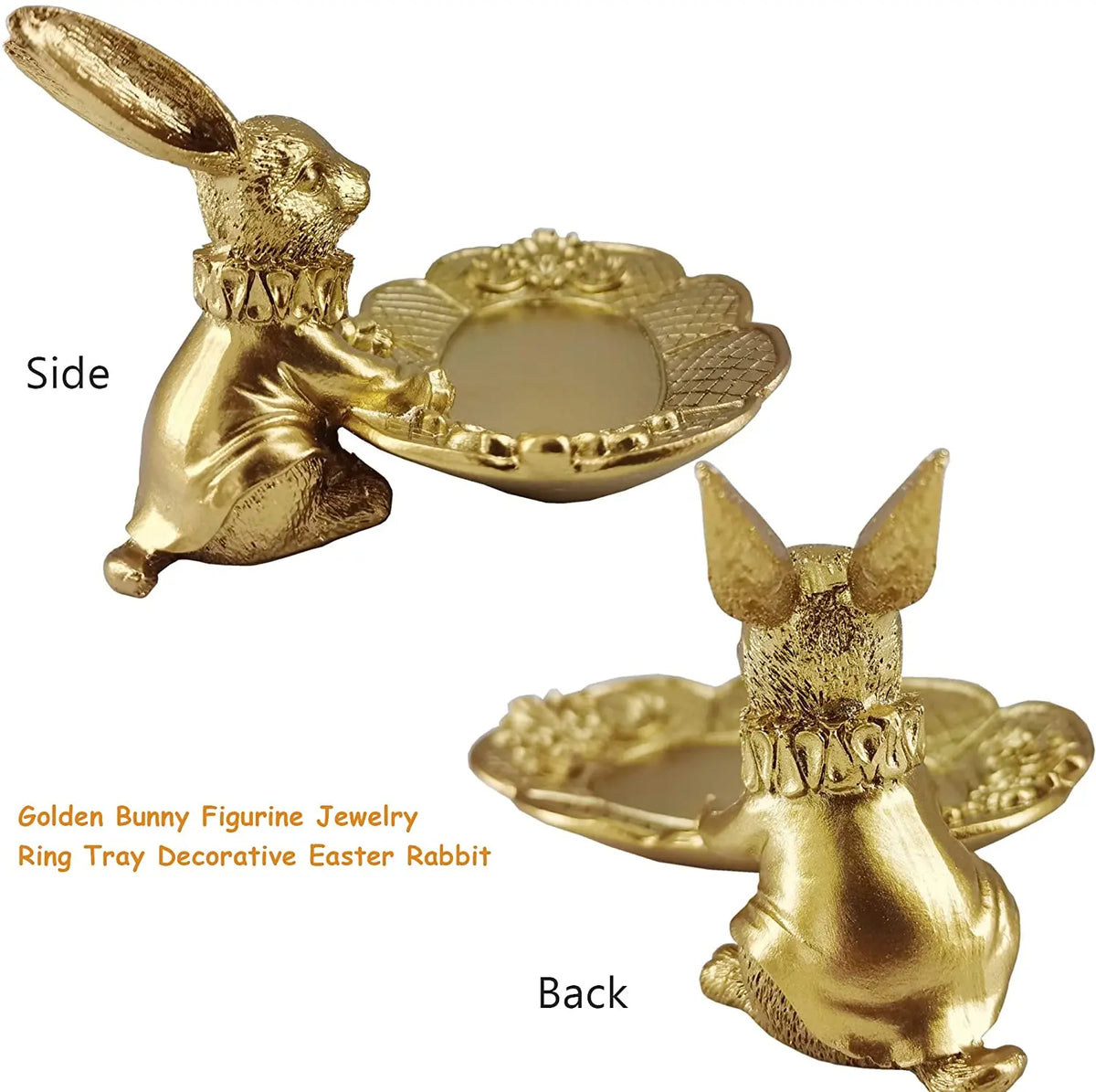 Golden Bunny Butler Home Decor