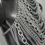 Body Chain Silver Chain Top