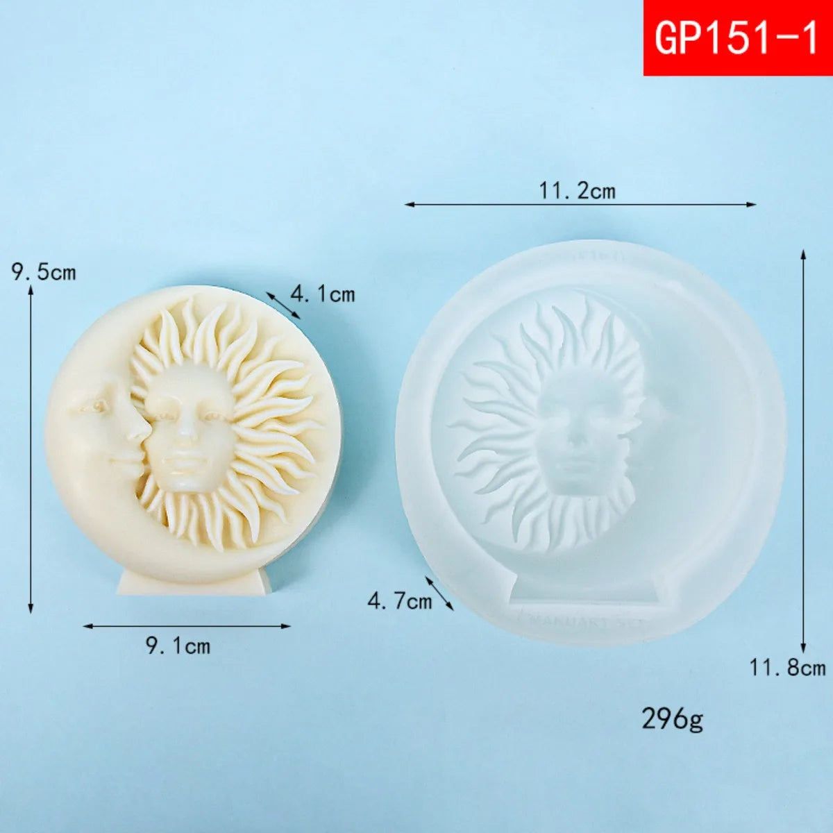 Sun Moon Faces DIY Soap Silicone Mould Candle Making Chocolate Baking Tool