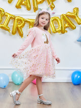 Girls' Long Sleeve Unicorn Dresses
