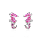 Colourful Zircon Gold Stud Earrings Mix'n'Match