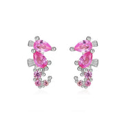 Colourful Zircon Gold Stud Earrings Mix'n'Match