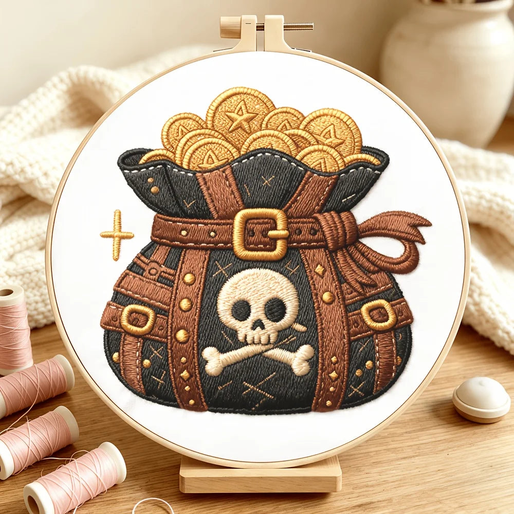 Pirate's Treasure DIY Embroidery Kit for Beginners
