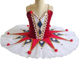 Children Adults Million Joker Pancake Ballet Tutu Kids Dance Competition Performance Costume With Hoop