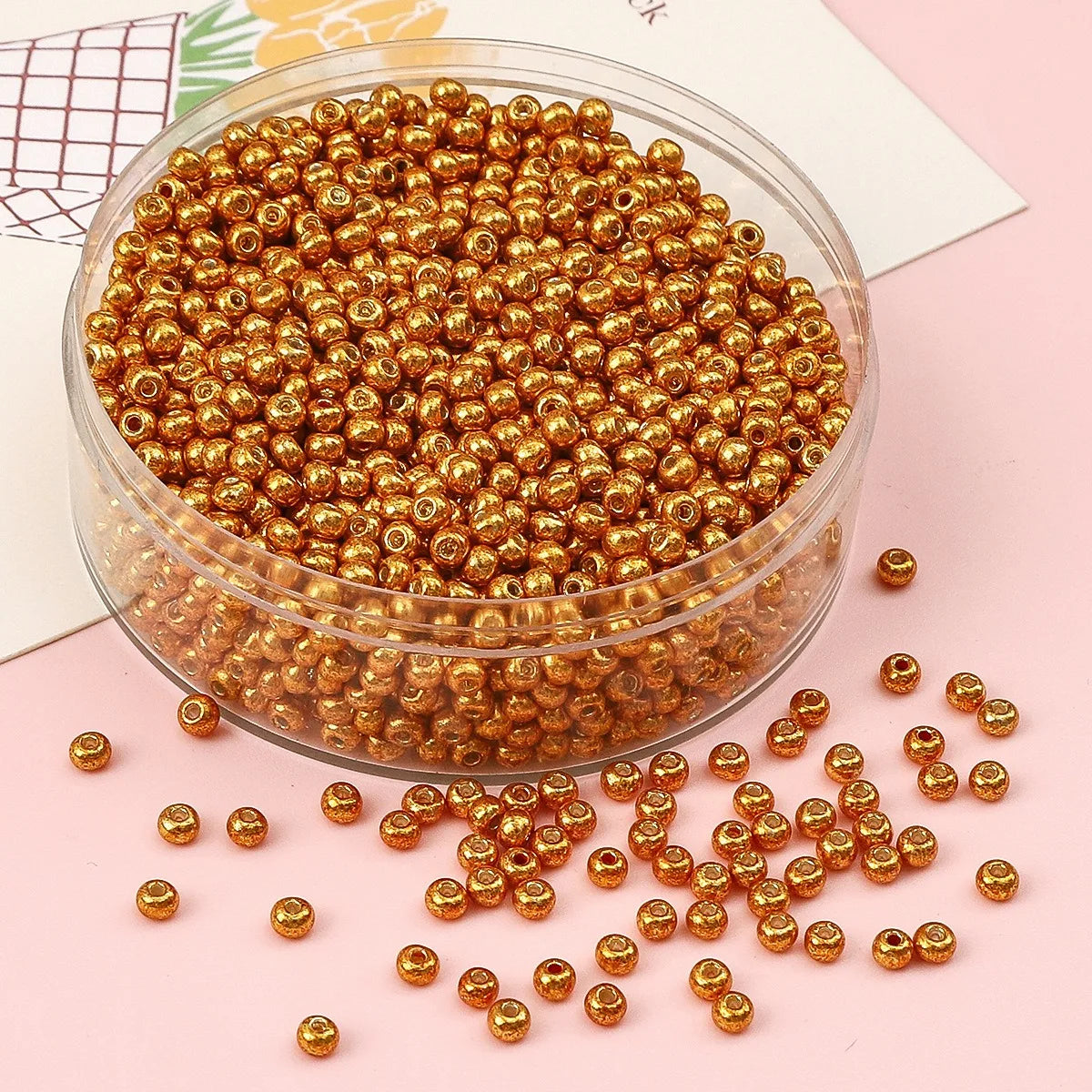 2 3 4mm Metallic Plated Glass Seed Beads Round Japanese Miyuki Seedbeads Loose Spacer Beads for Jewerly Making DIY Needlework