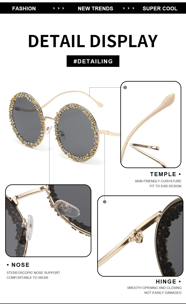 Diamond Moon Fun Glasses Sunglasses