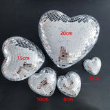 Heart-Shaped Disco Mirror Ball Decorations