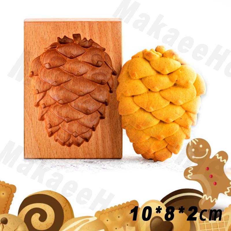 Wooden Cookie Mould Press Baking and Crafts