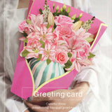 3D Flower Bouquet Greeting Card A4 Size
