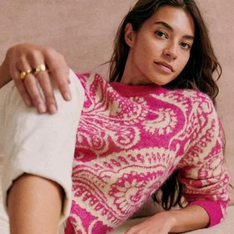 Tropical Winter Sweater Wool Mohair Blend