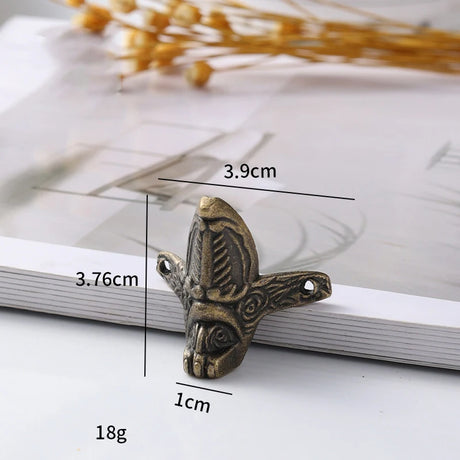 4Pcs Antique Wood Box Feet Leg Corner Protector Jewelry Gift Box Decorative Feet Metal Corner Bracket For Furniture Hardware