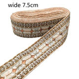 1 Yards Embroidered Rose Lace Trim Jacquard Ribbon DIY Craft Making Sewing Supplies