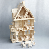 Mayor Woody's Wooden Dollhouse Furniture Set DIY Model Kit