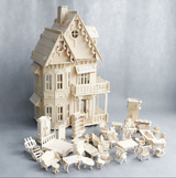 Mayor Woody's Wooden Dollhouse Furniture Set DIY Model Kit