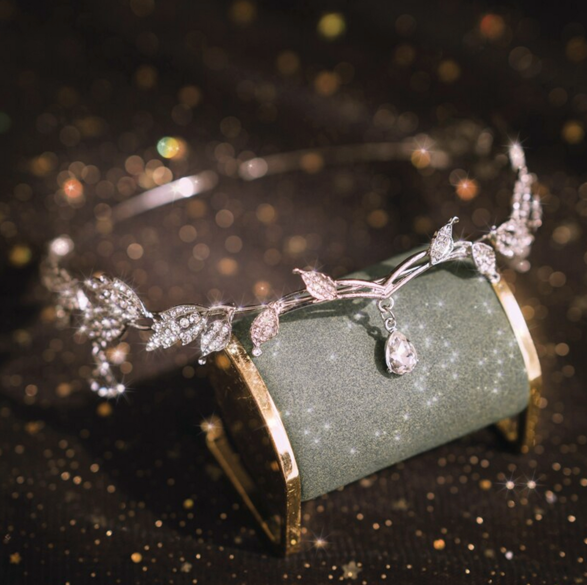 Water Drops & Leaves Tiara