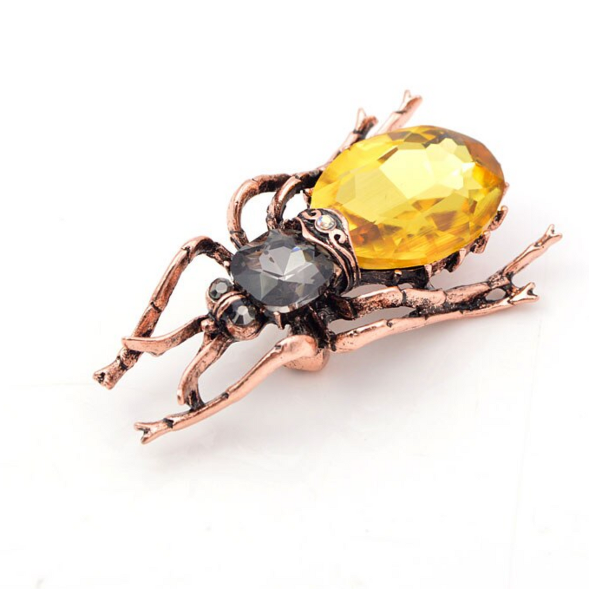Crystal Beetle Brooch Vintage Style Insect Jewellery Pin