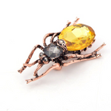 Crystal Beetle Brooch Vintage Style Insect Jewellery Pin