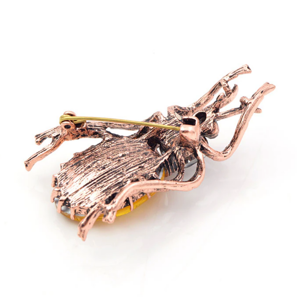 Crystal Beetle Brooch Vintage Style Insect Jewellery Pin