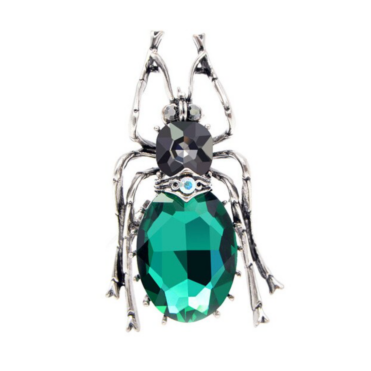 Crystal Beetle Brooch Vintage Style Insect Jewellery Pin