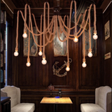Pirate's Ship Hemp Rope Ceiling Pendant Light Chandeliers Spider Chandelier