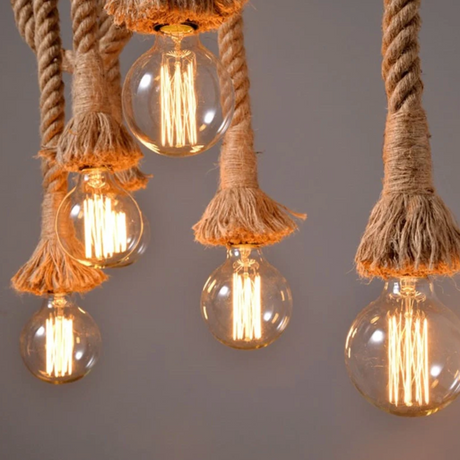 Pirate's Ship Hemp Rope Ceiling Pendant Light Chandeliers Spider Chandelier