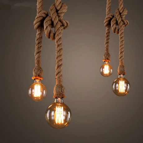 Pirate's Ship Hemp Rope Ceiling Pendant Light Chandeliers Spider Chandelier