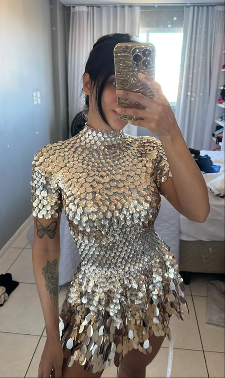 Sequin Scales Mini Dress Performance Costume