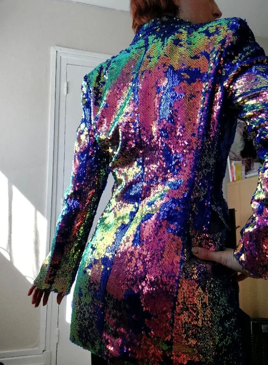 Purple Sequins Women's Blazer