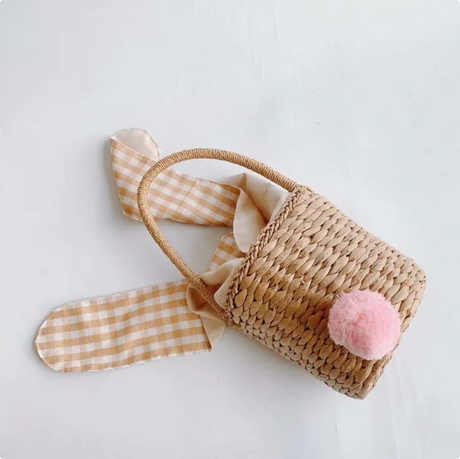 Easter Bunny Straw Basket Easter Egg Hunt
