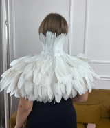 Zippora's Feather Collar Shawl