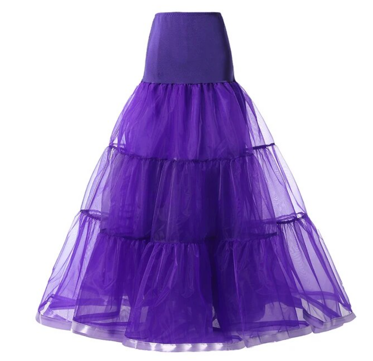 Long Petticoat Ruffled Crinoline Vintage Underskirt