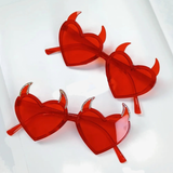 Red Devil Heart Shape Sunglasses