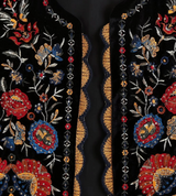 Kezia's Sequinned Embroidered Velvet Waistcoat Vest