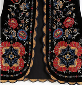 Kezia's Sequinned Embroidered Velvet Waistcoat Vest