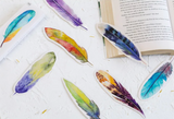 30 pcs/box Paper Feather Bookmarks